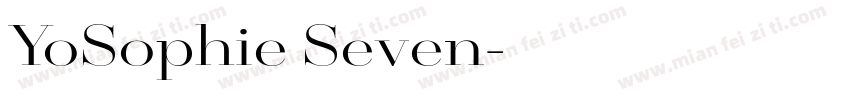 YoSophie Seven字体转换